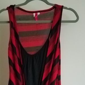 red black striped top